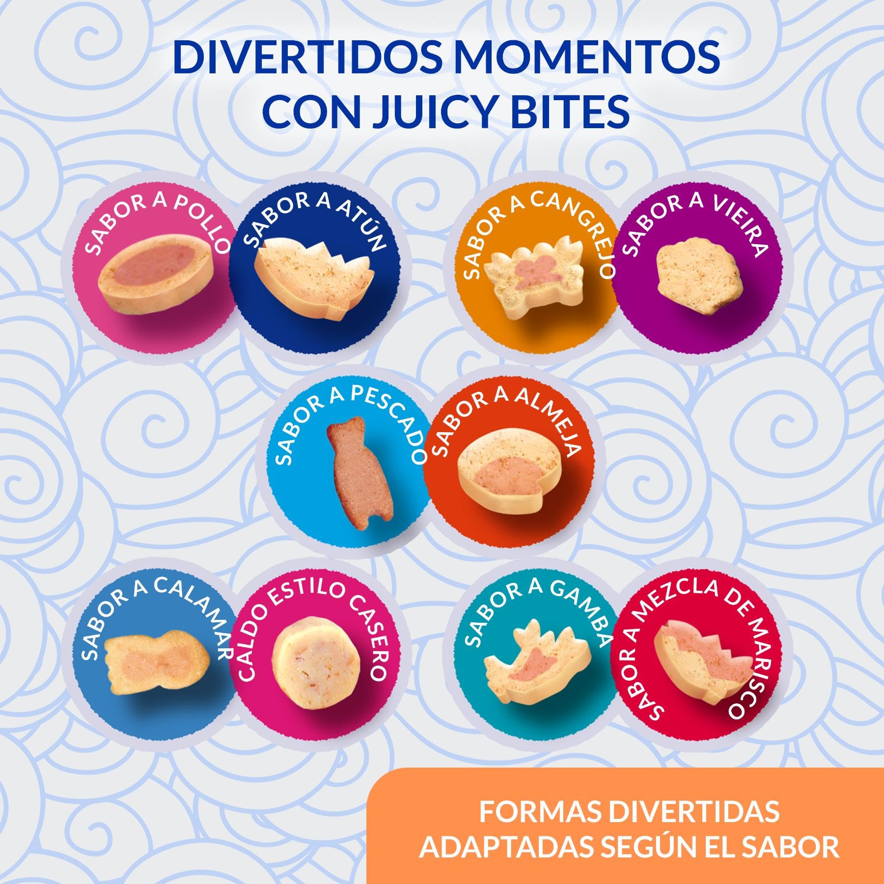INABA Juicy Bites Gatos - Recetas Saludables de Calamar y de Caldo Casero - Snacks Húmedos para Mascotas - Deliciosas Golosinas - Sin Cereales, Sin Conservantes ni Colorantes - 203,4g (18x11,3g)