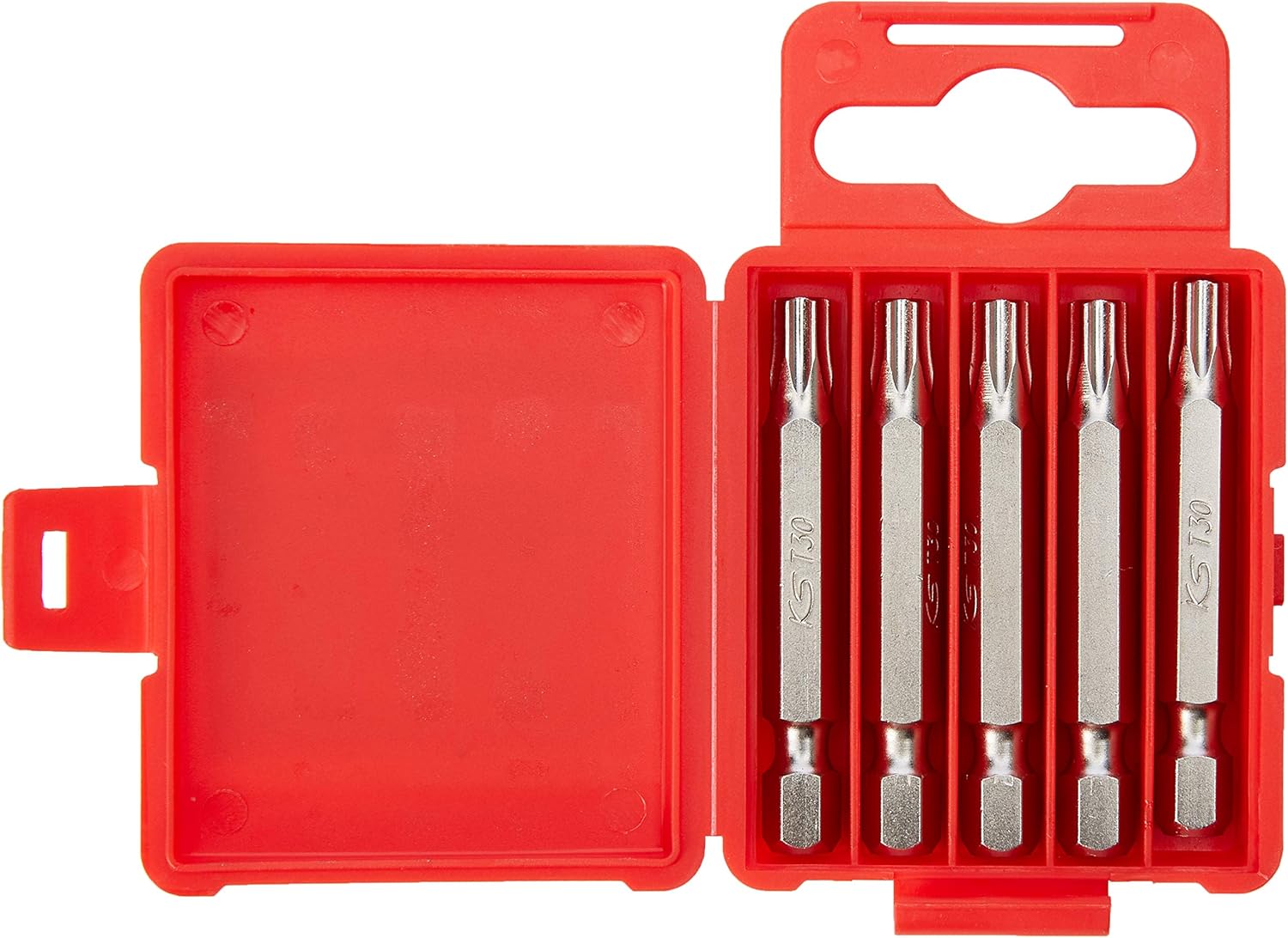 KS TOOLS 1/4" Classic Bit TX tamperproof, 50mm, TB30, Pack of 5, one Size, Clear