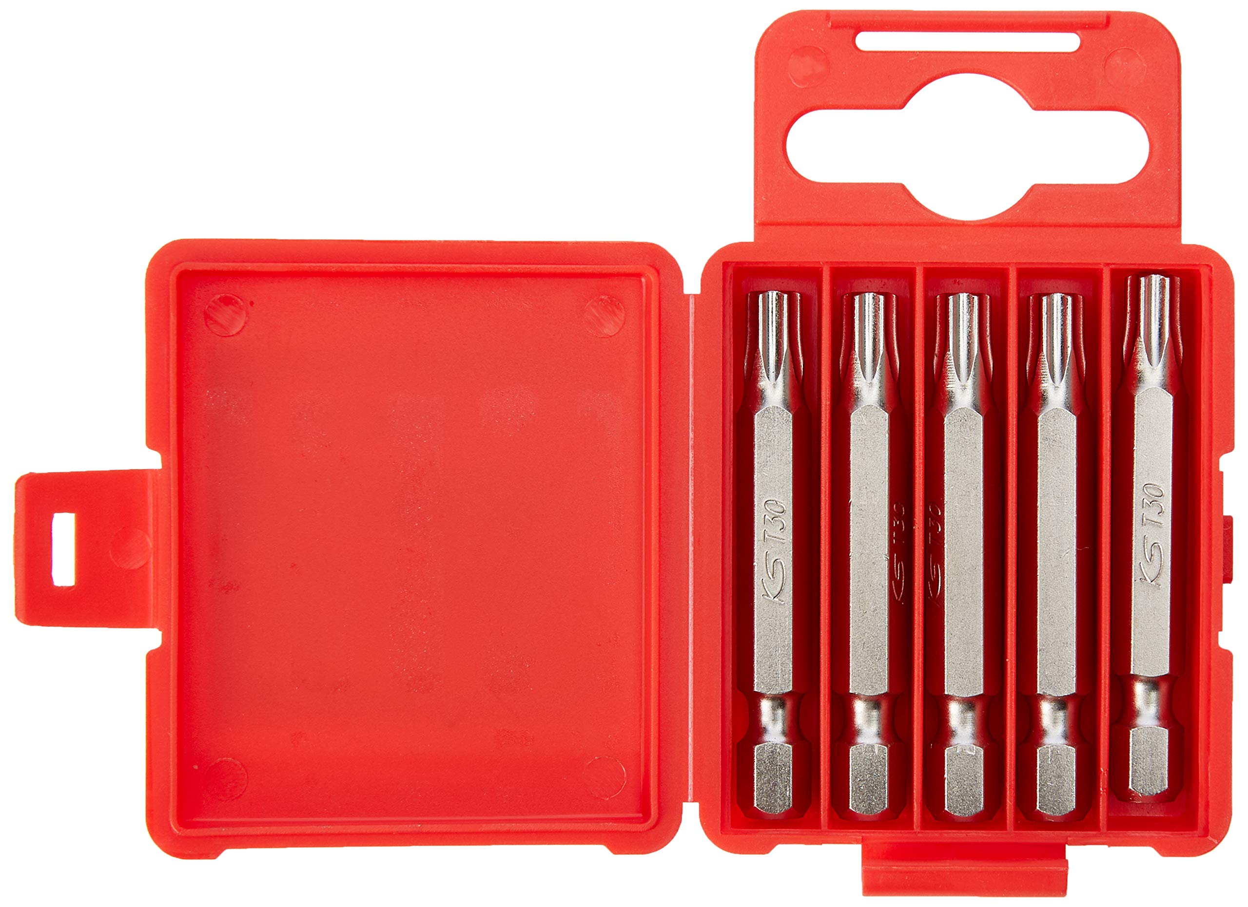 KS TOOLS 911.2795 Boite De 5 Embouts De Vissage TORX Percé L.50mm 1/4