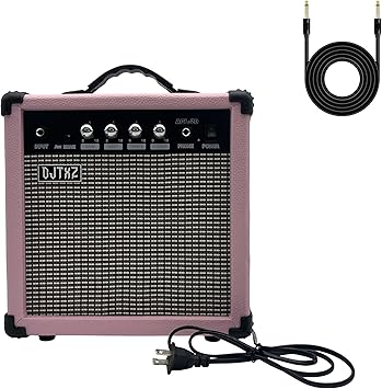 Electric Guitar Amplifier, 20W Practice Amp with EQ Controls, Orange Pink