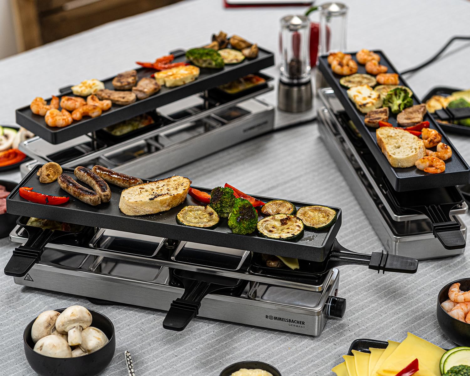 ROMMELSBACHER RC 1600 Raclette-Grill Tischgrill 1460 W silber