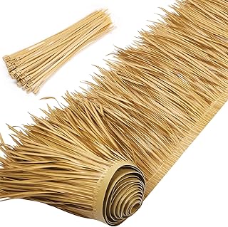 Yilloog Palm Thatch Roll Palm Thatch Runner Roll Mexican Style Straw Roof Panels Tiki