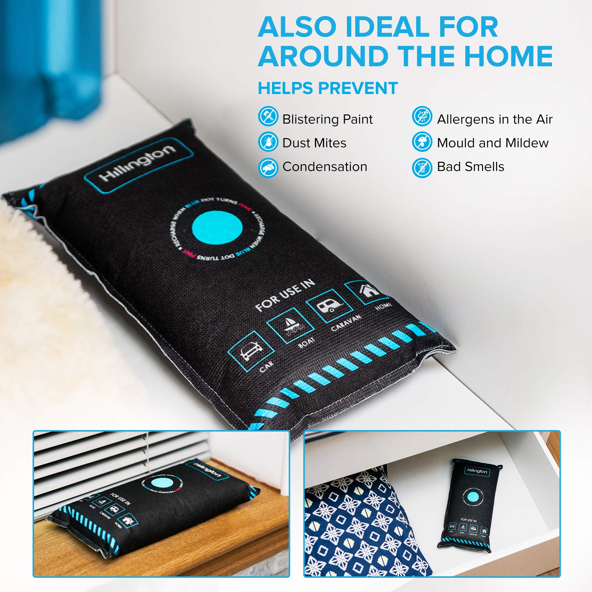 Buy Hillington Reusable Car Interior Dehumidifier Bag and Dashboard