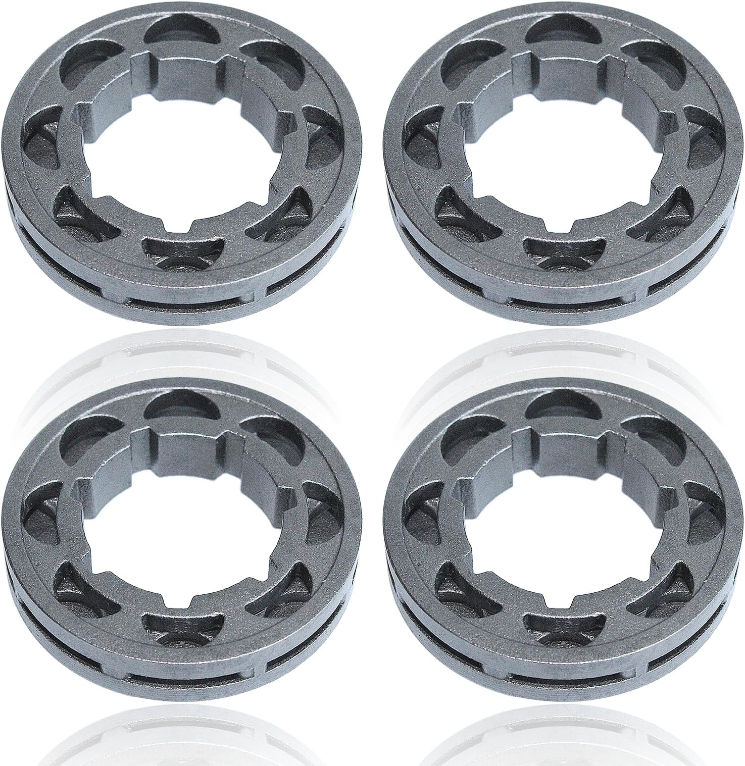 Adefol 4pcs 3/8" 8T Sprocket Rim for STIHL 064 066 088 090 MS660 MS880 for Husqvarna 394 395 Chainsaw