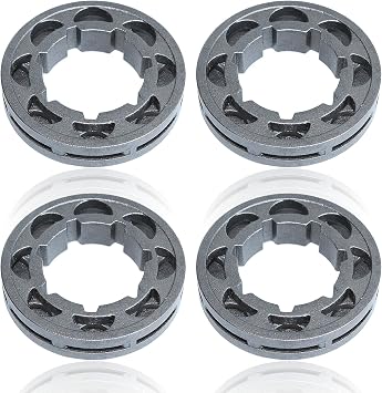 Adefol 4pcs 3/8" 8T Sprocket Rim for STIHL 064 066 088 090 MS660 MS880 for Husqvarna 394 395 Chainsaw