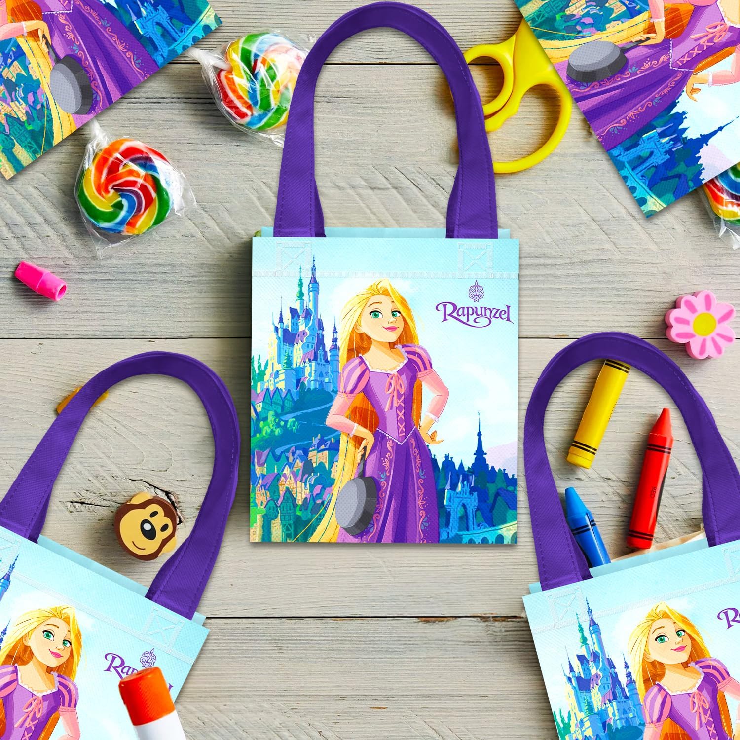 Princess Rapunzel Party Favor Bags for Kids Birthday 24 Pack Bundle image 4