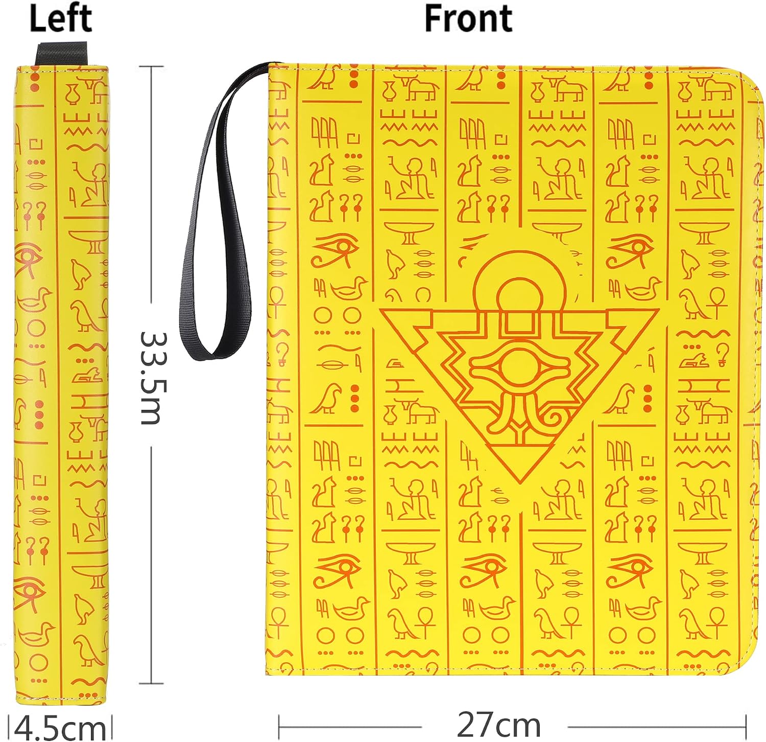 D DACCKIT Binder Compatible with Yugioh Cards with Sleeves, 720 Card Holders Book Compatible with Yu-Gi-Oh Trading Cards - Card Collector Album with 40 Pcs 9-Pocket Pages