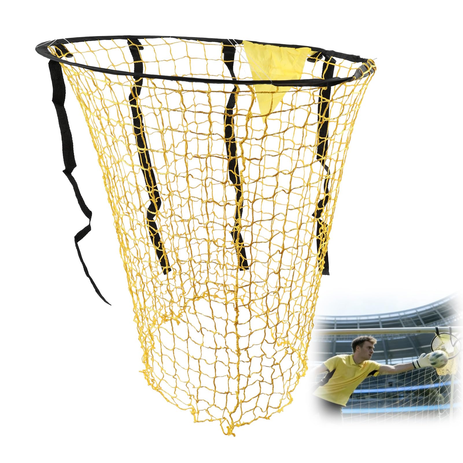 Football Training Equipment, Top Bins Football Targets with Foldable and Lightweight Design, Rebounder Net, Visible Scoring System for Accuracy Training