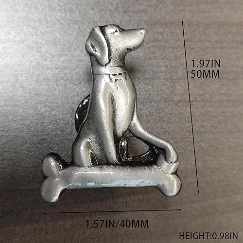 Miniatura 2 de Paquete de 6 perillas metálicas para armario de perro y hueso para mascotas, para armario, cajón, aparador, puerta, manijas de un solo agujero