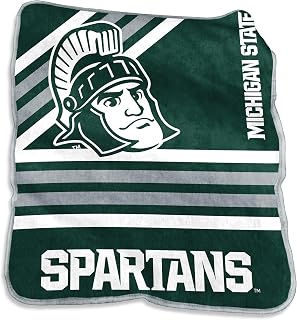Logo Brands NCAA Raschel Throw Blanket – 50 x 60 Soft Fleece Blanket, Officially Licensed Collegiate Design, Cozy Throw for Tailgating, Game Day, & Home Décor