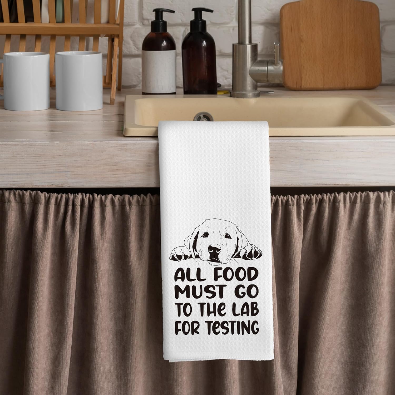 Funny Labrador Retriever Kitchen Towels - Labrador Retriever Gifts Dish Towels, Gifts for Dog Lovers Decorative Absorbent Dishcloths Hand Towel for Kitchen Decor 16x24 Inches - Image 3