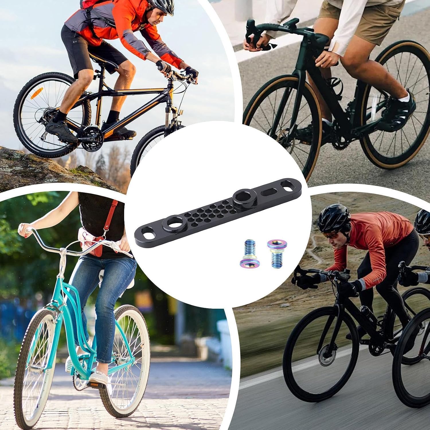 Road Bike Brake Adapter Aluminum Cycling Accessories | Cycling Disc Brake Conversion Adapter for Bikers Riders Mechanics Cyclists Biking Touring Travel