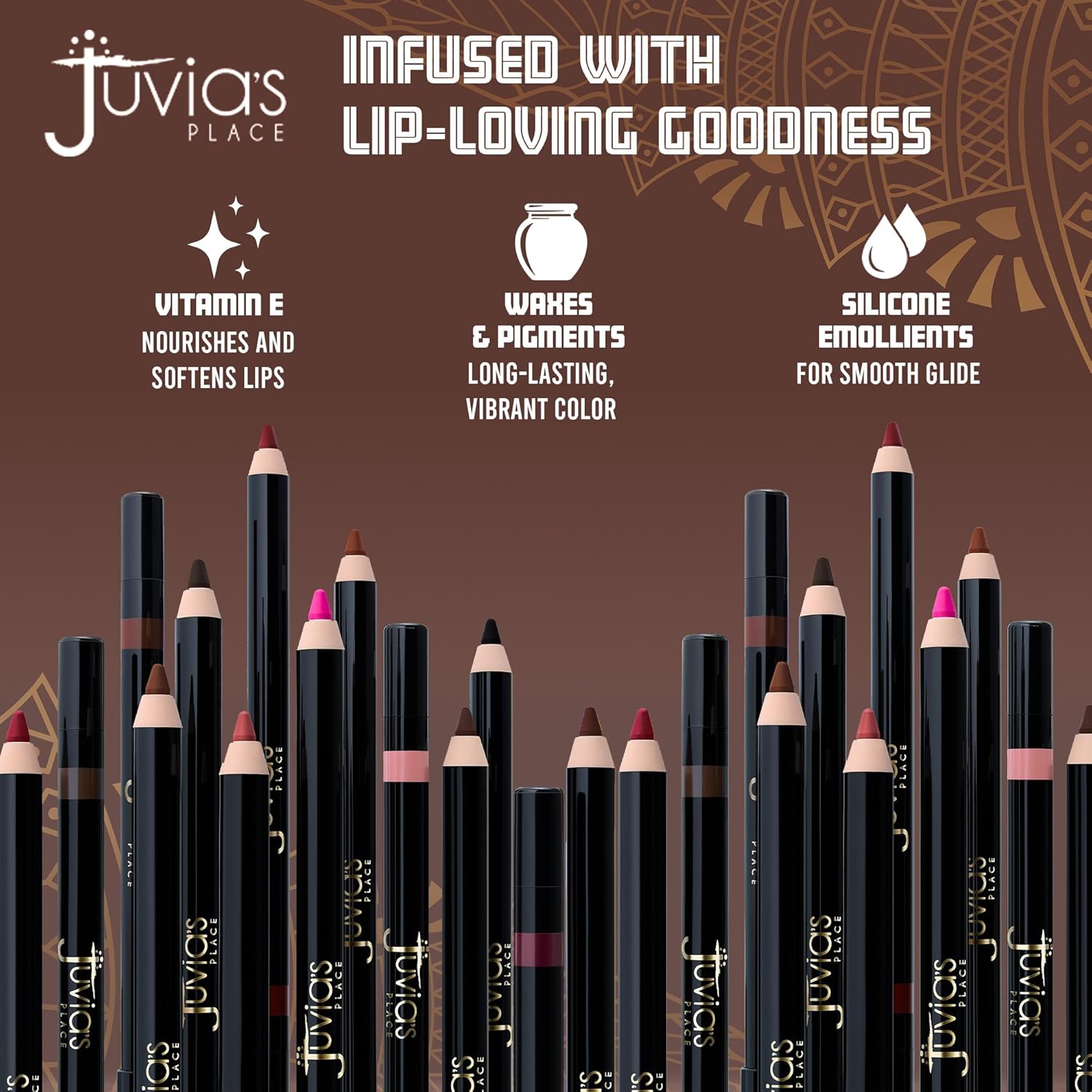 Juvia's Place Long Wear Lip Pencil – Kola – Waterproof & Kiss-proof, Long Lasting Lip Liner, Smooth Makeup Application - Soft Matte Finish Base for Lipstick - 13 Hours of Wear for Everyday Use - Image 3