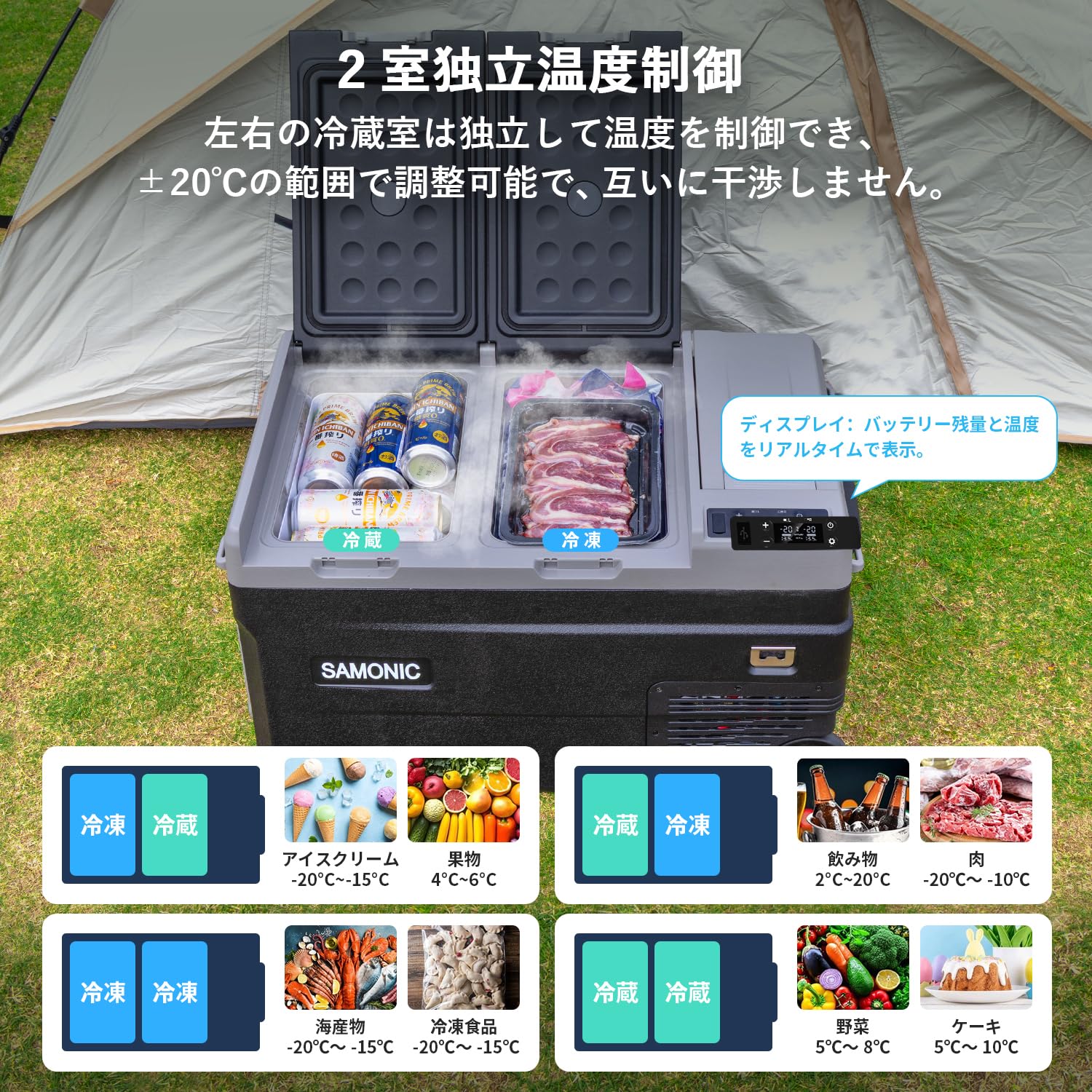 Amazon.co.jp: 【日本法人運営】 SAMONIC 車載冷蔵庫 K38 モバイル