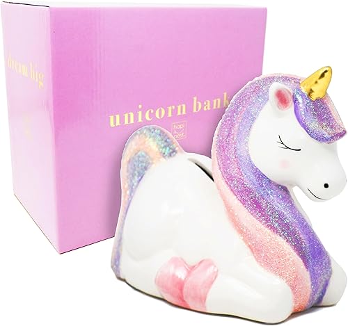 Miniatura 5 de Hapinest Alcancía de unicornio de cerámica, regalos para niñas