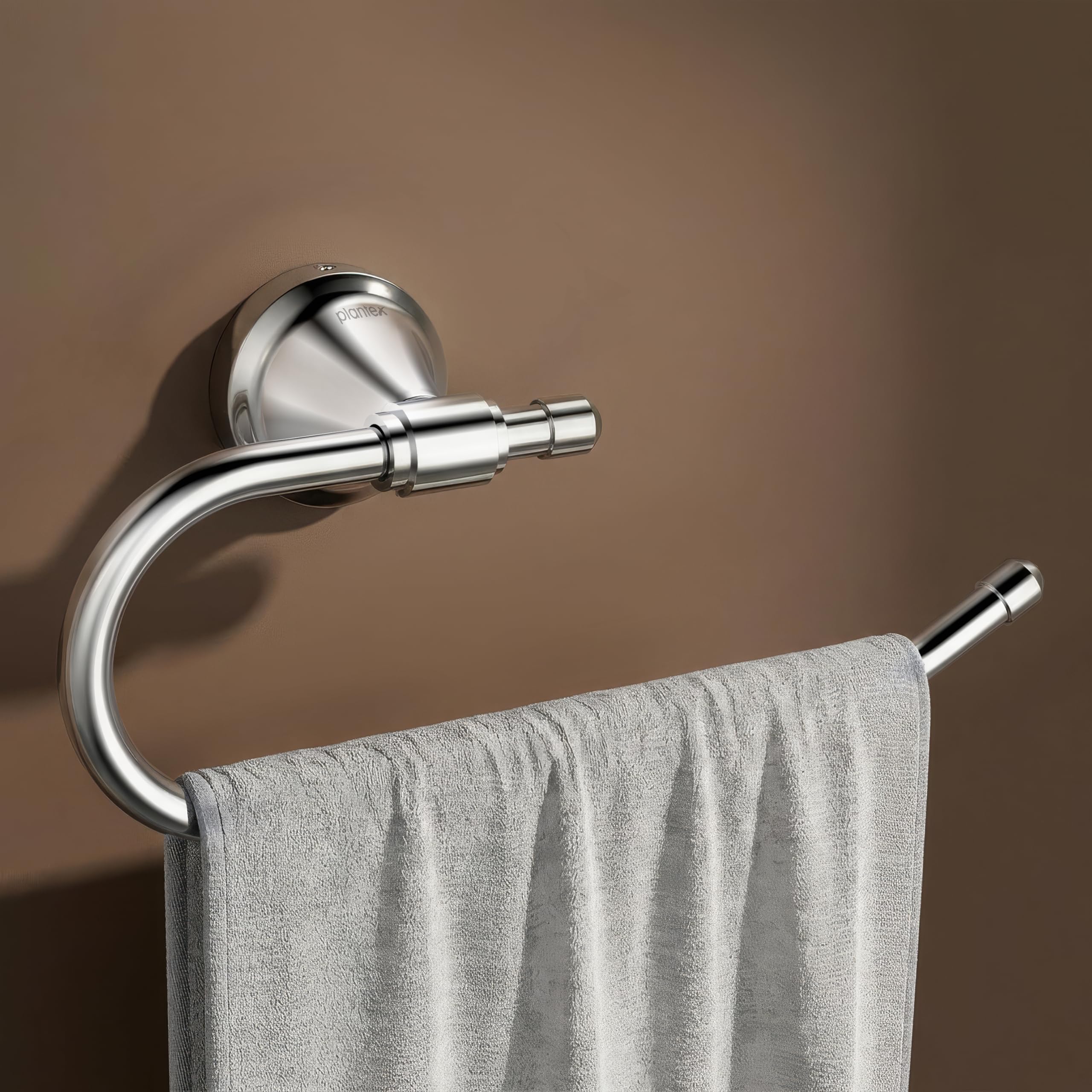 Plantex 304 Grade Stainless Steel Washbasin Towel Holder/Hand Towel Hanger/Napkin Ring for Kitchen/Bathroom Accessories (Chrome) Niko-picture-20
