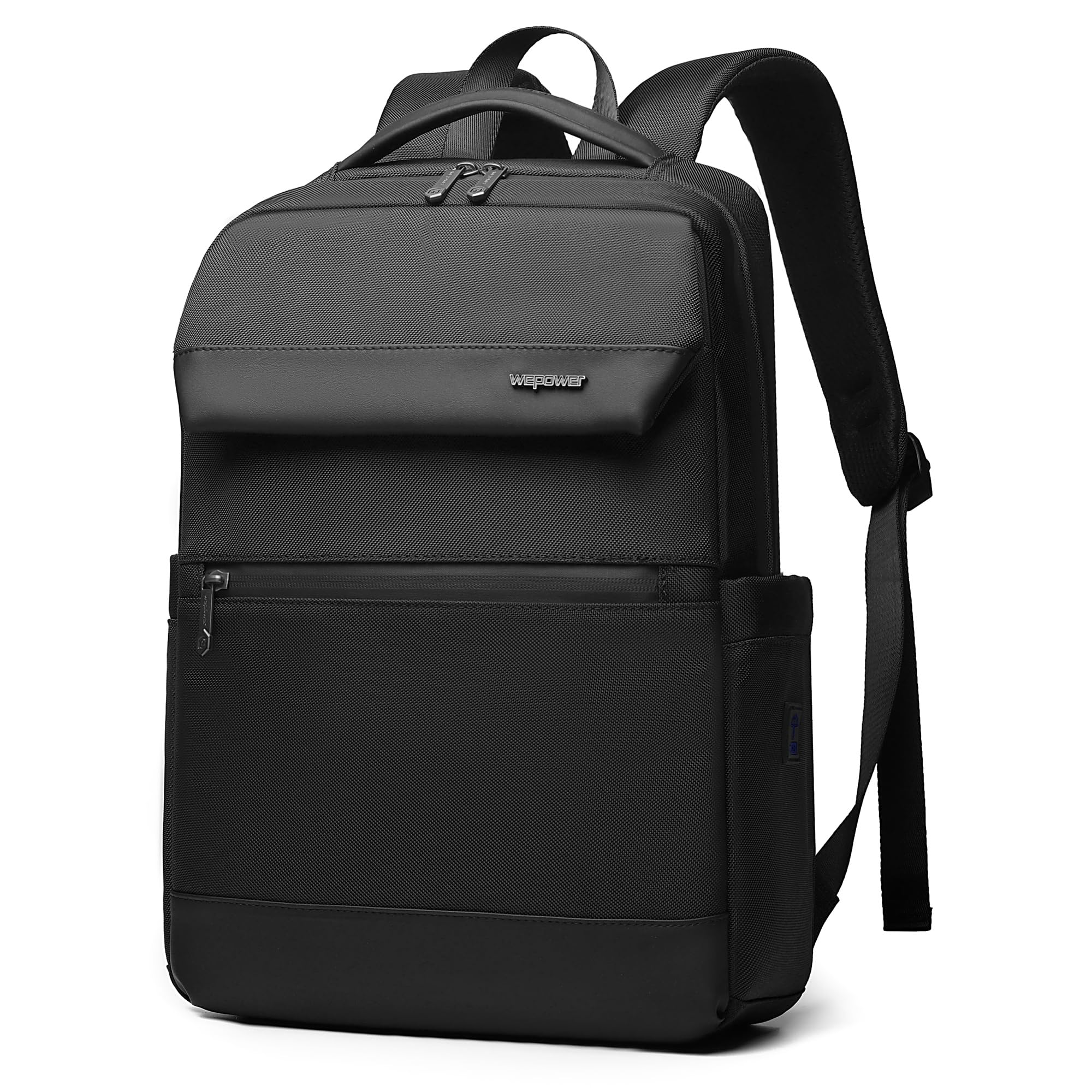 WYNDLOW Travel Laptop Backpack for Men Business Rucksack Fits 15.6 Inch Laptop Water-resistant Lightweight Casual Daypack(Black)