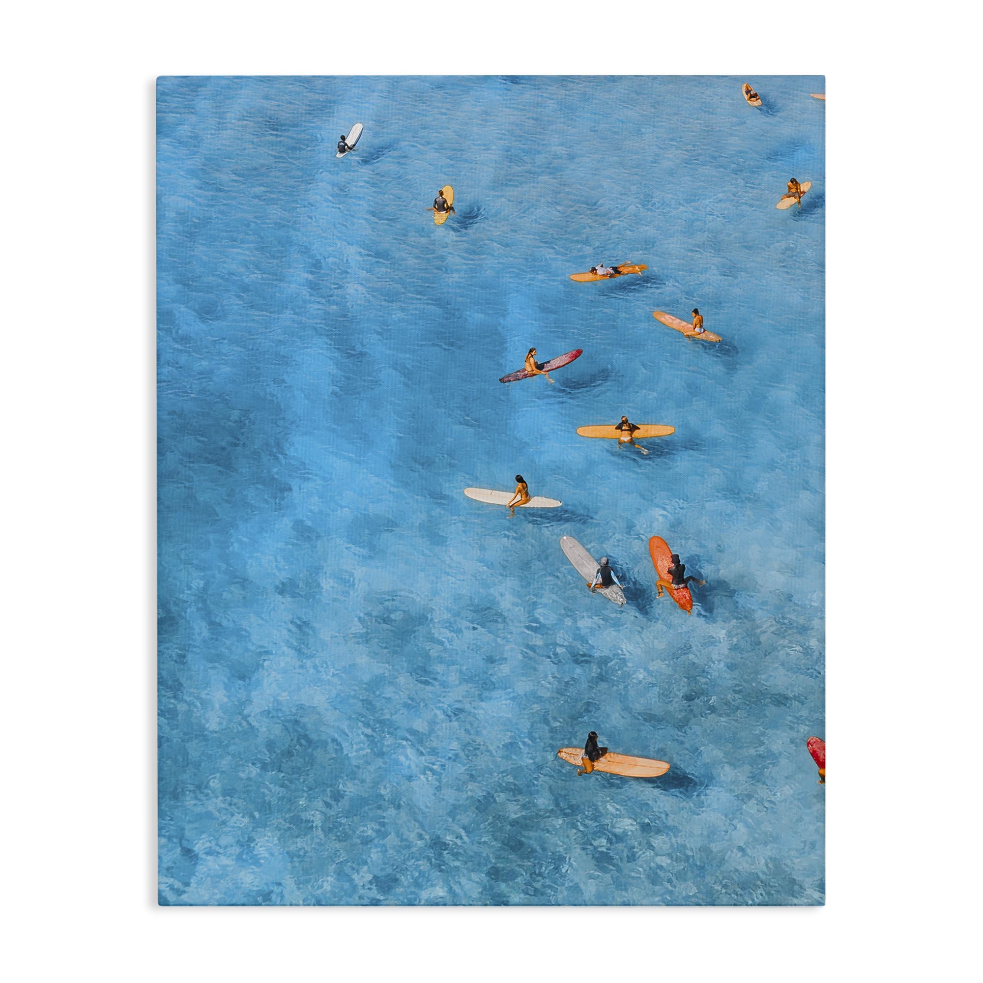 'Leisurely Surfers on Sea'| Canvas Art