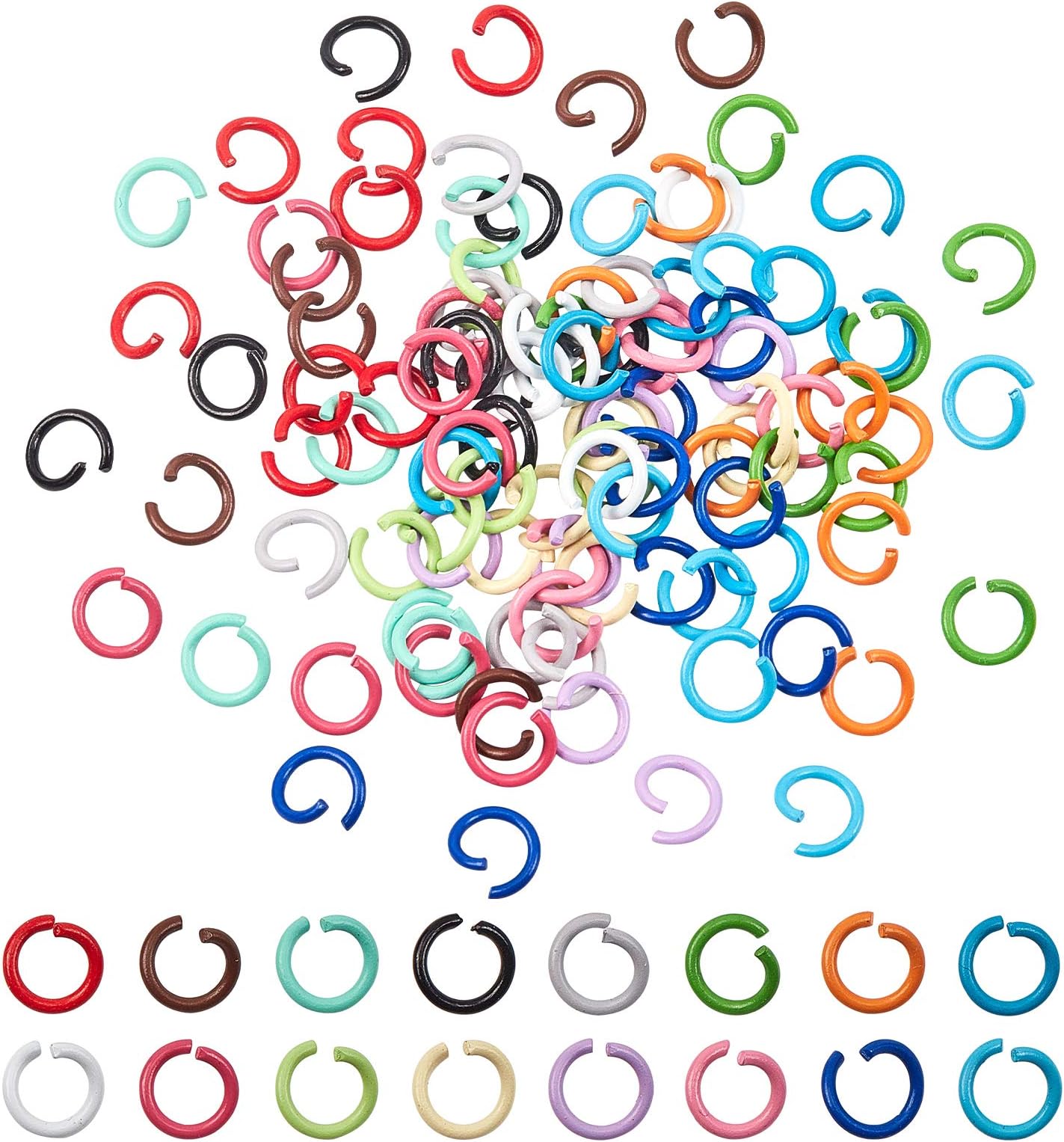PandaHall Plastic Link Rings - 160pcs 4 Colors For Bag Chains & Jewelry Making