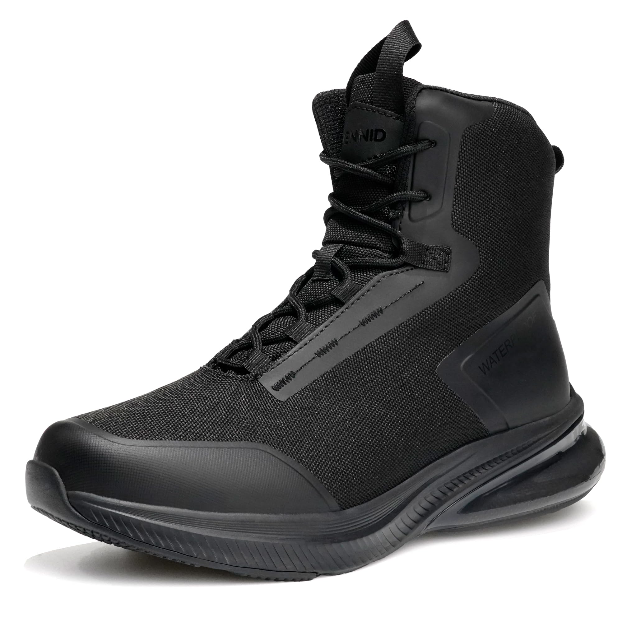 Womens Tactical Work Boots Side Zipper Comfortable Arch Support Waterproof Military Boots Outdoor Lightweight Motorcycle Combat Hiking Boots