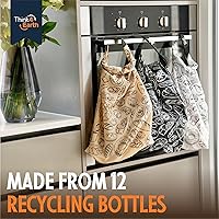 Vista 2 de THINK4EARTH Bolsas de pan reutilizables color marrón prémium para pan casero, duraderas y lavables (paquete de 2)