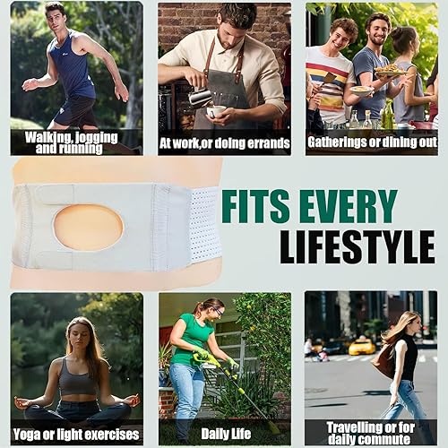 Miniatura 5 de Cinturón de soporte de ostomía ajustable para estomía, cinturón de soporte para estomía, cinturón de colostomía, proporciona protección y comodidad