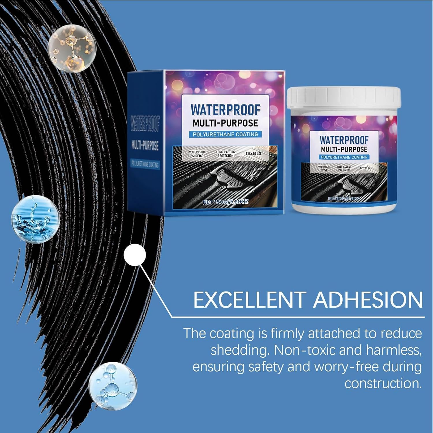 Waterproof Coating,Multi-Functional All-Weather - Crack Repair Waterproof Coating,for Roof Basement Window Sill Bathroom Ceiling Shower Room RV