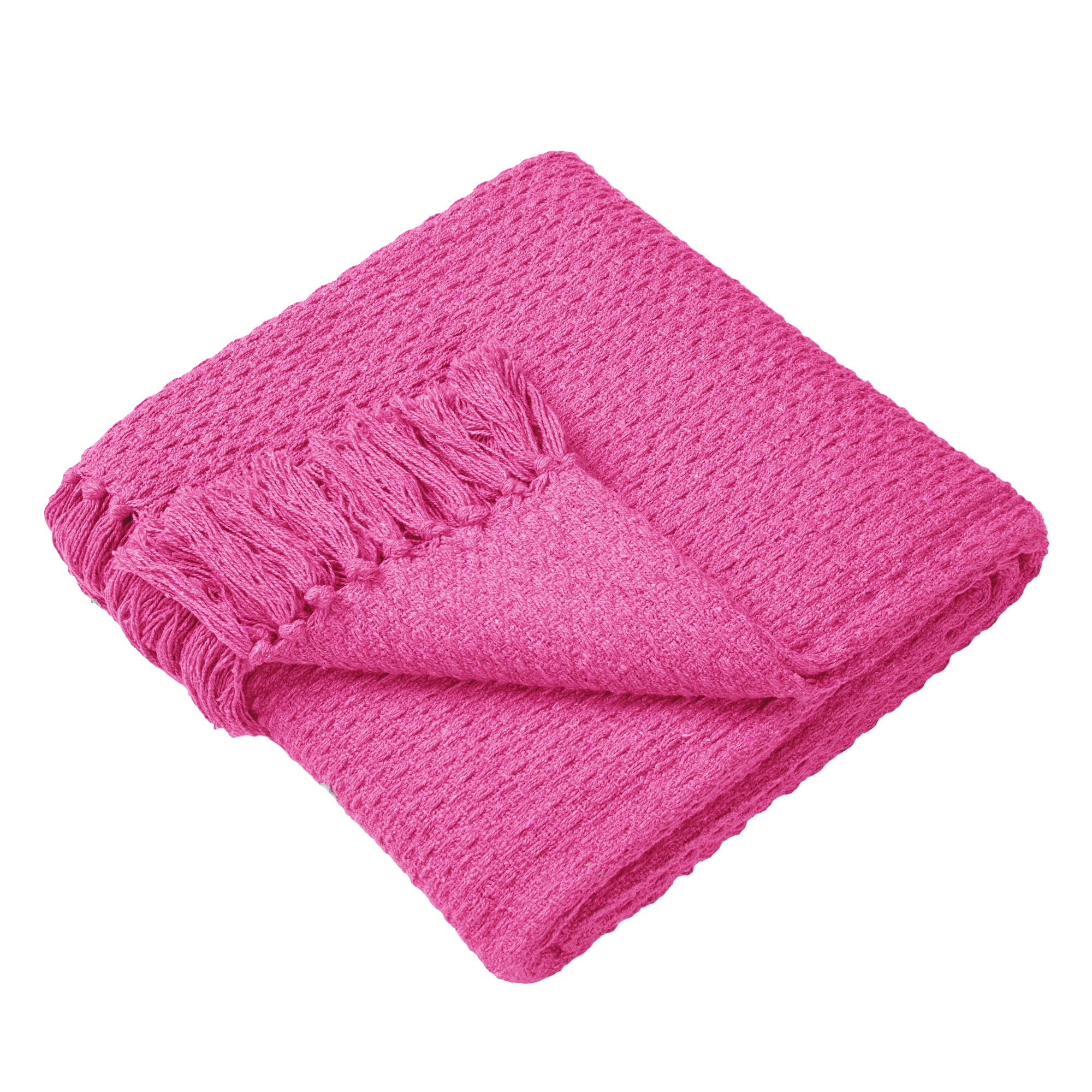 Julian Charles Pink Hayden Cotton Throw (130Cm X 180Cm) - One Size