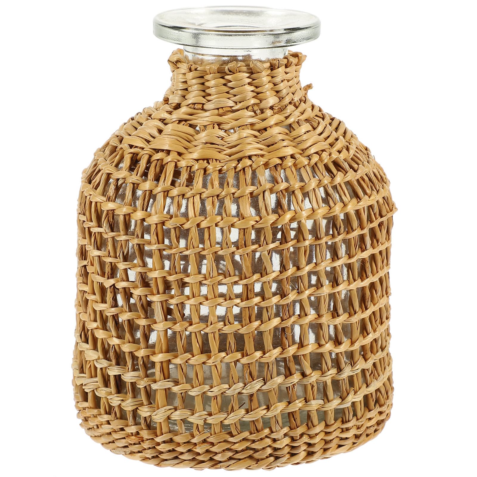 Jarrón de cristal decorativo ideal para adornar salones modernos y mesas de oficina