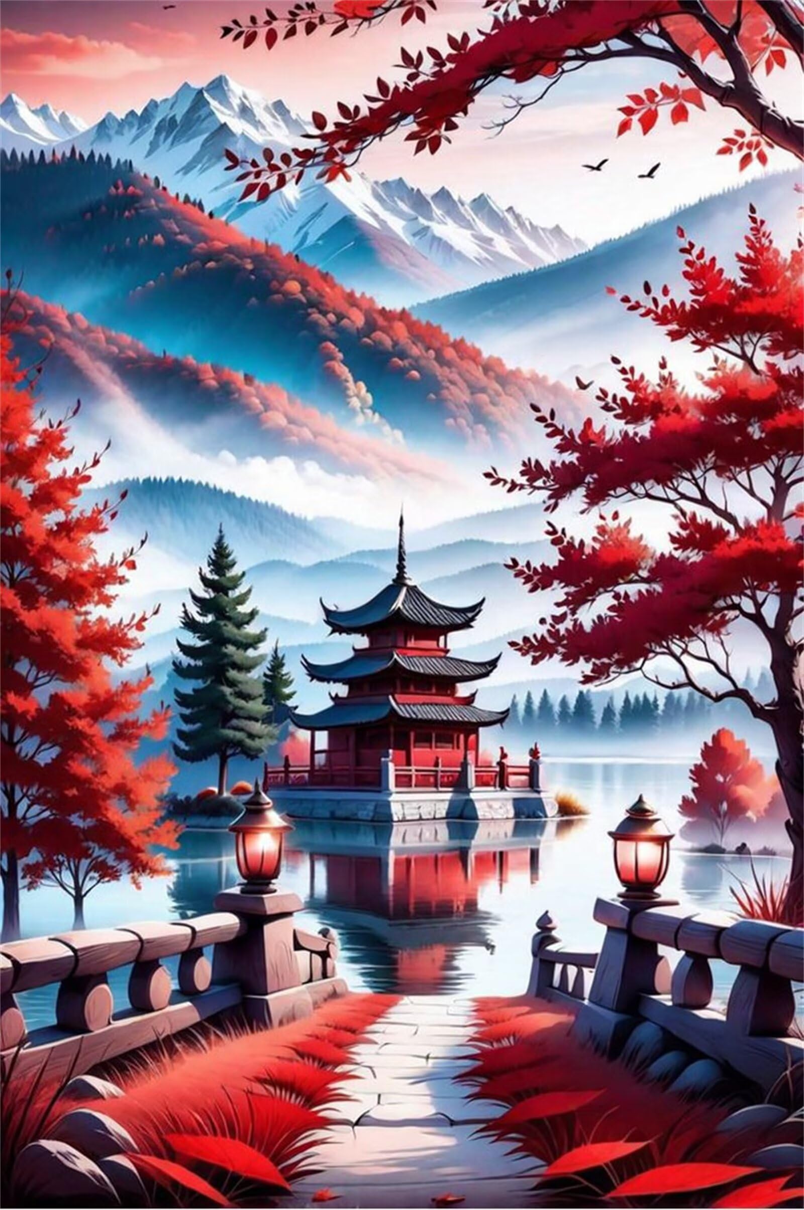 Puzzle 2000 elementów, japoński krajobraz Loft Puzzle dla dorosłych, puzzle sztuki dla dorosłych, gry relaksacyjne i inteligencja, puzzle do gry rodzinnej prezent