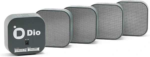 Dio Node Multiroom Wi-Fi Home Speakers (5-Pack), Immersive Sound System, Works with AirPlay 2 and Other Apple Devices, Easy to Connect, Spotify Player