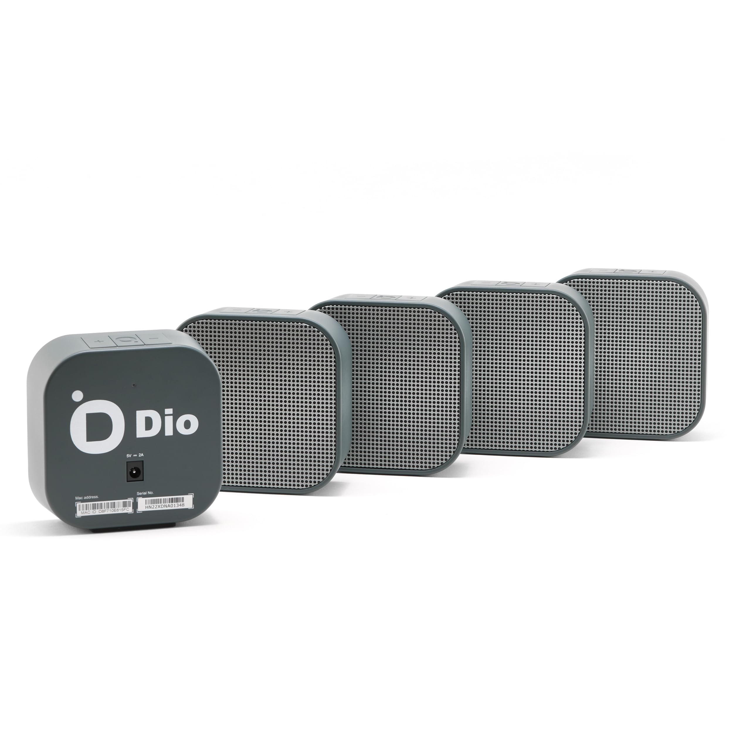 Dio Node Multiroom Wi-Fi Home Speakers (5-Pack), Immersive Sound System, Works with AirPlay 2 and Other Apple Devices, Easy to Connect, Spotify Player