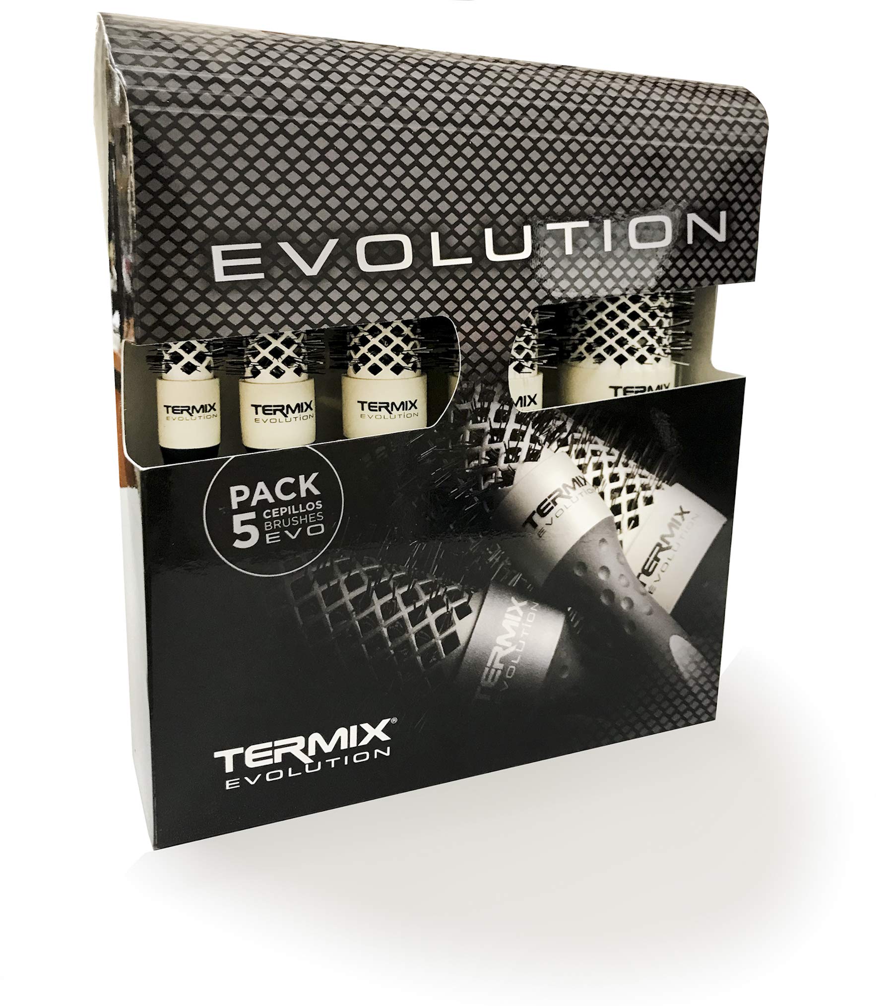 TERMIX MALETIN 5 CEPILLOS Evolution Soft, Negro, Estandar