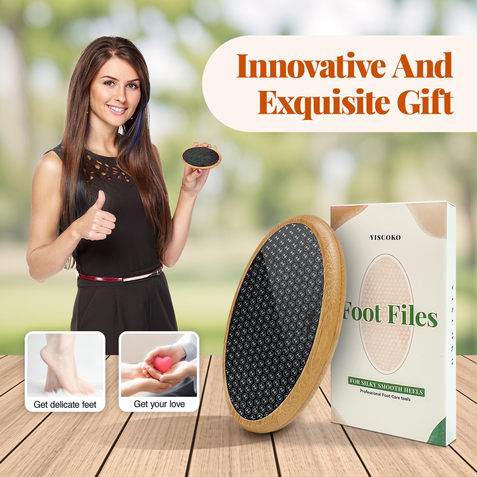 Lima de pies YISCOKO para spa de pies, removedor de piel dura de pies, raspador de pies, removedor de callos para pies, removedor de piel dura de pies, exfoliante de pies.
