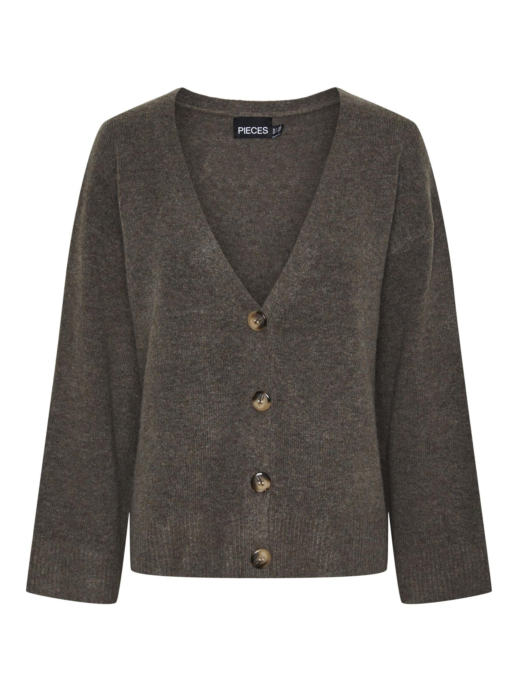PIECES PCNUNA Female Cardigan, Morel/Detail: mélange, M