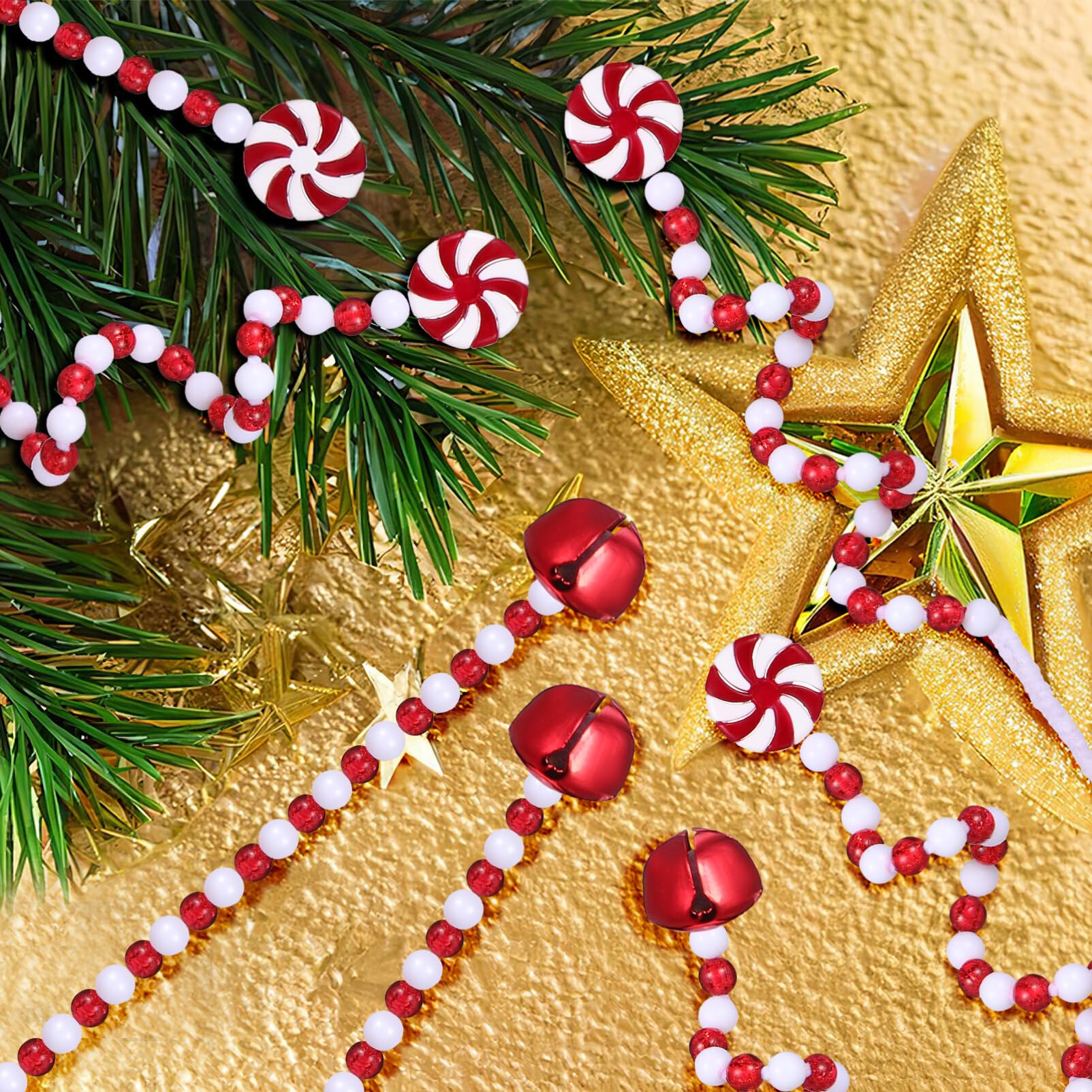 Amazon.co.jp: PRETYZOOM 20個クリスマスキャンディ飾り ツリー用ベル