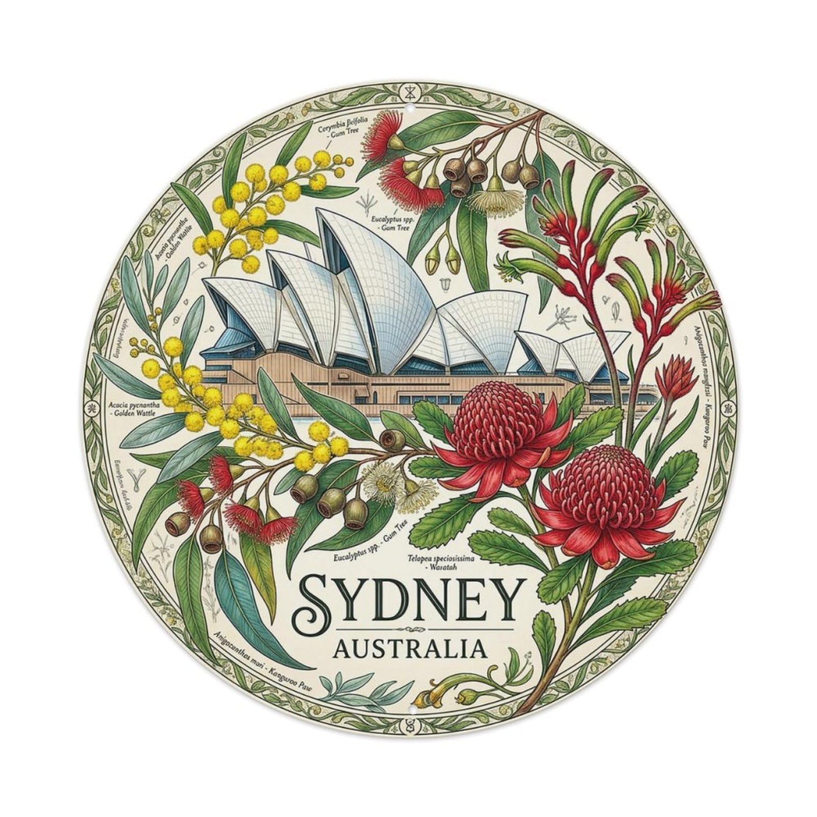 Vintage Travel Sydney Australia Quest Metal Tin Sign