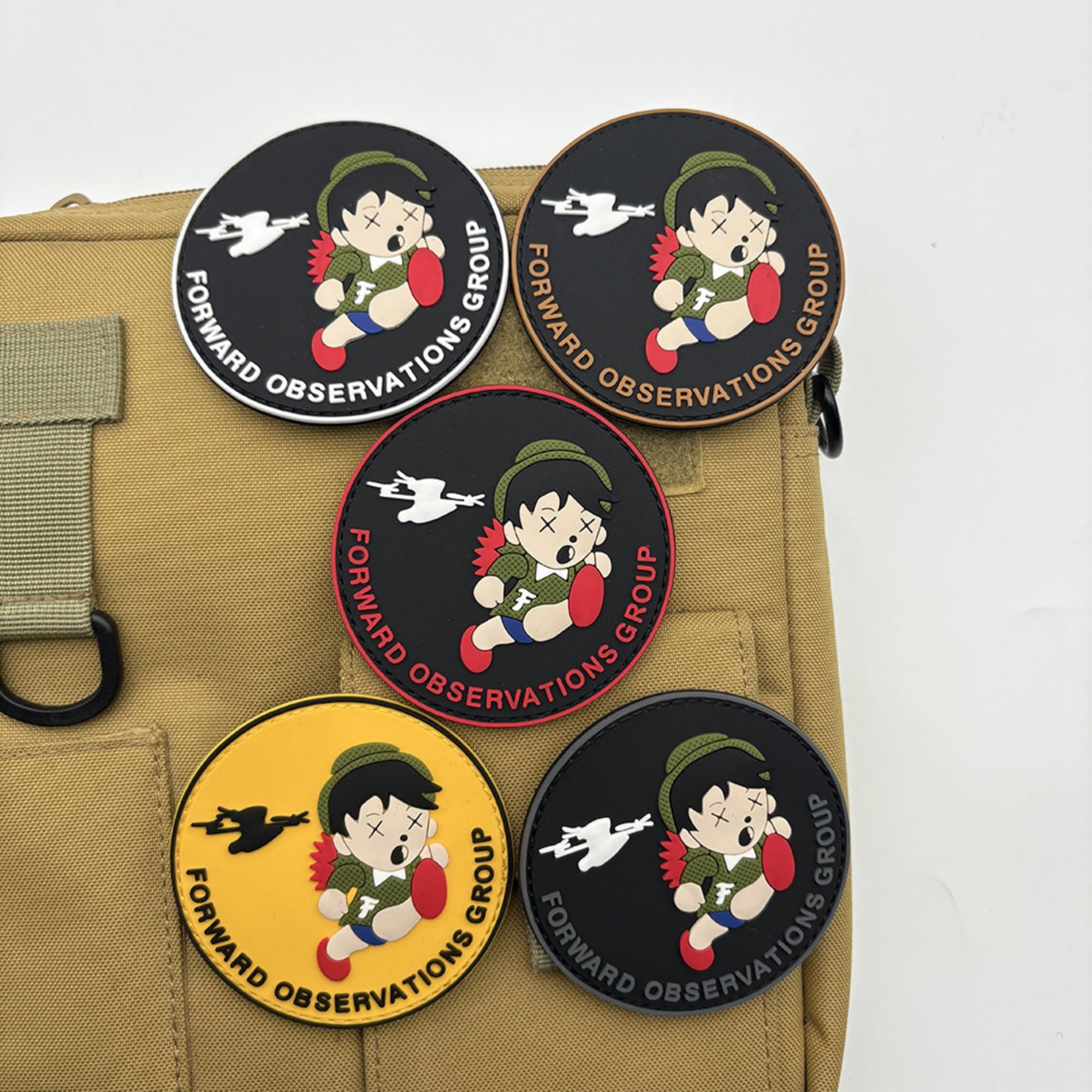 Forward Observations Group Tactical PVC Patches Appliques, Glow-in