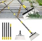 Garden Flat Shovel, Weeding Tool, 60 Inch Multifunctional Garden Cleaning Shovels, Heavy Duty Floor Scrapers Long Handle,Metal Weeding Scraper for Lawn Edging, Ice Scraper, Snow Shovel