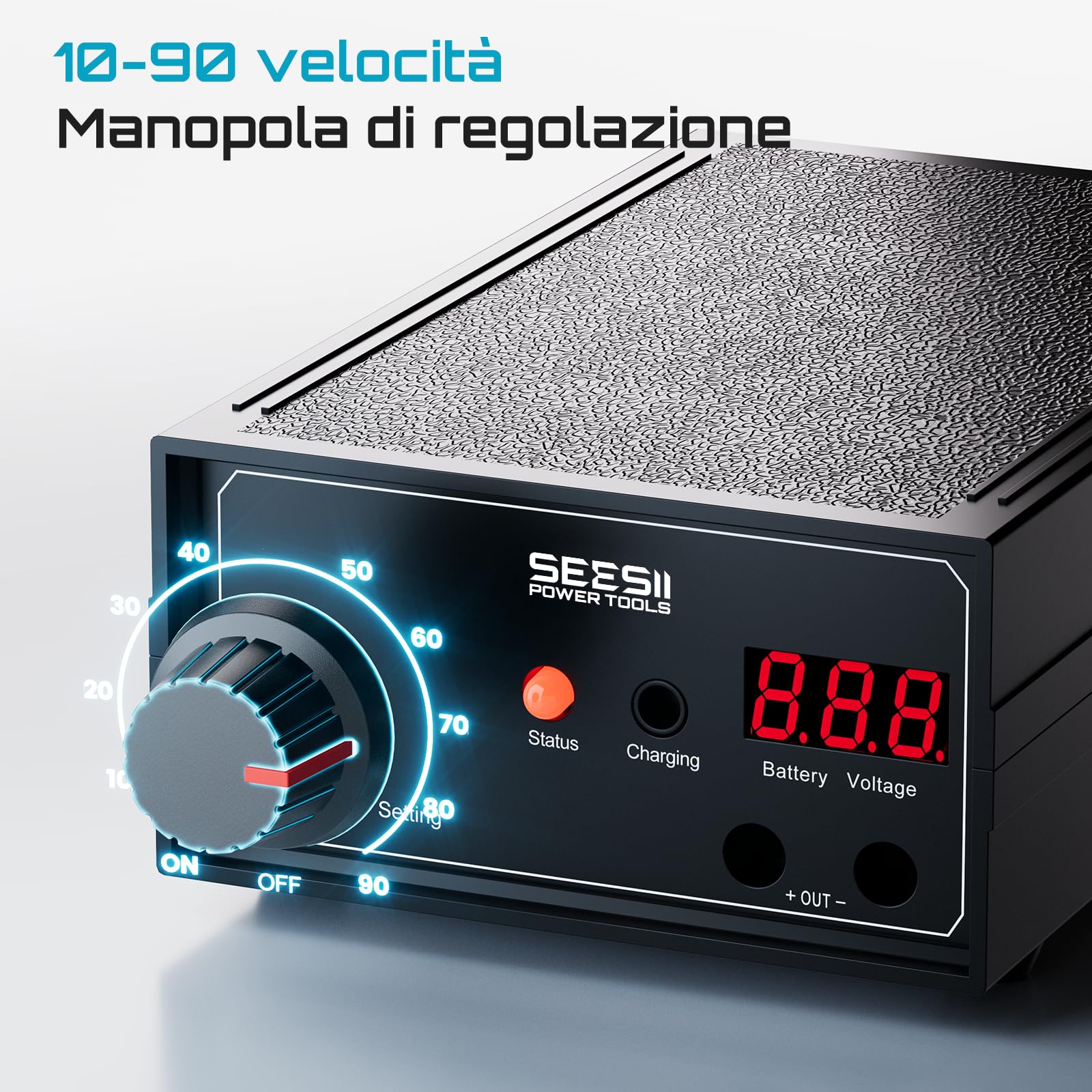 SEESII Saldatore a Punti a Doppio Impulso per Batterie: Saldatrice Senza fili 9600mAh con Indicatore Tensione in Tempo Reale, Livelli Regolabili, per Riparazione e Montaggio di Pacchi Batteria