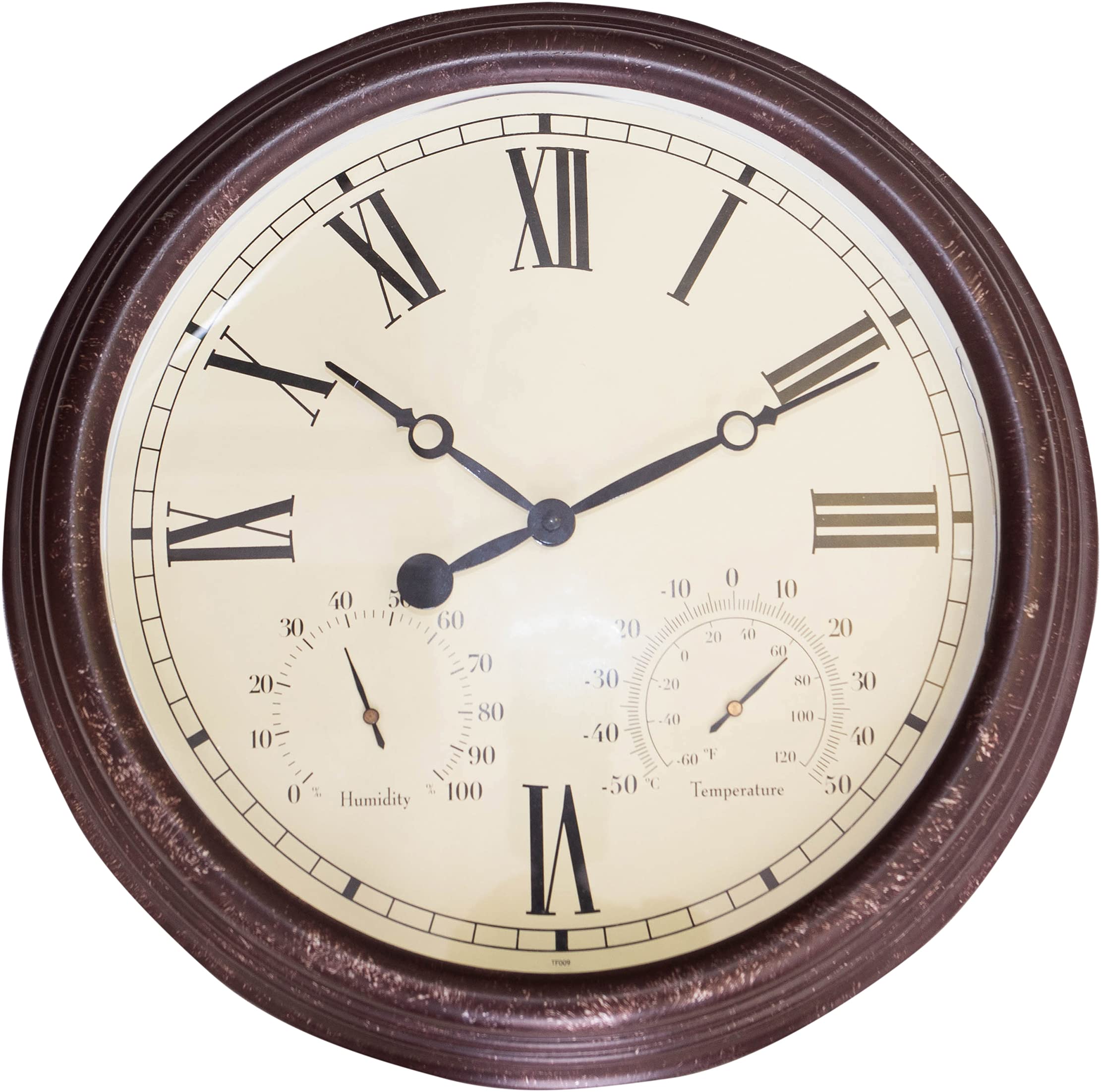 St Helens Home & Garden Vintage Design Weather Resistant Outdoor Clock With Thermometer & Hygrometer 380Mm / 15" - Sit Back, Relax And Let Time Pass You By