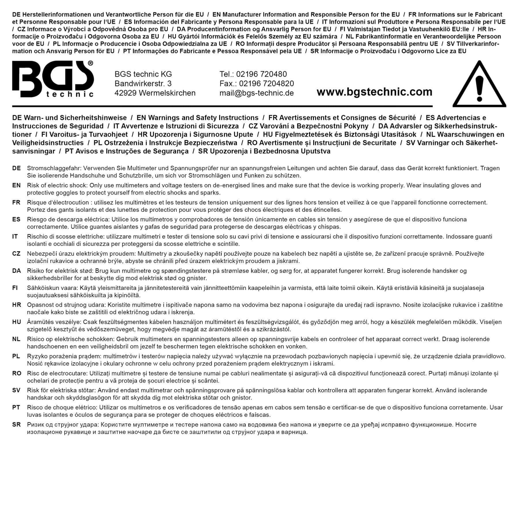 PIK PRZEWODU ELEKTRYCZNEGO BGS