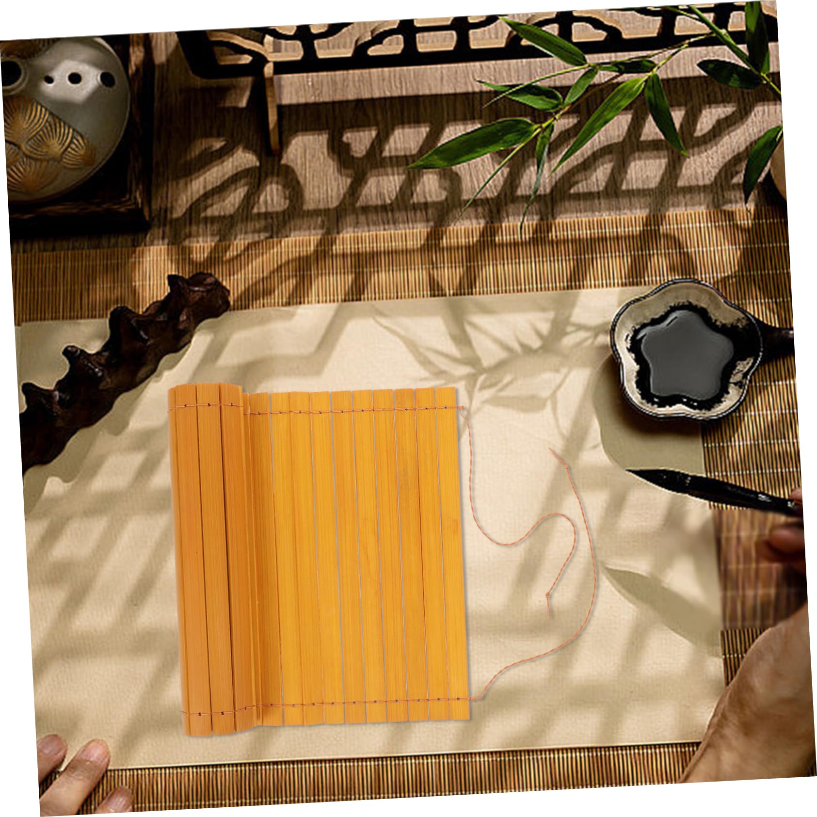 竹の書道飾り Amazon | NOLITOY 5個入り 1 竹簡書道 ショップ用品 竹の本の小道具 竹