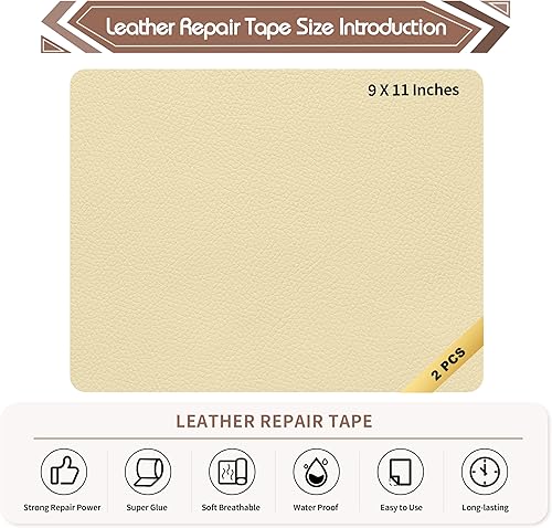 Vista 230 de KING MOUNTAIN Cinta de reparación de cuero, 16 x 60 pulgadas, gris, autoadhesiva, impermeable, ecológica