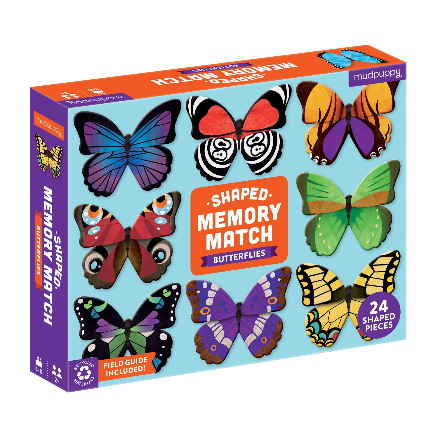 Amazon.com: Mudpuppy Butterflies Shaped Memory Match, Multicolor