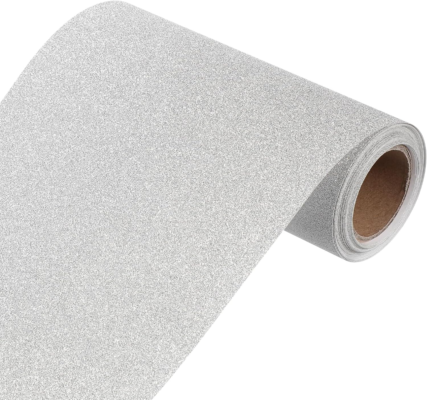 ULTECHNOVO Glitter Wallpaper Border for Walls 5M Sliver Glitter Wall