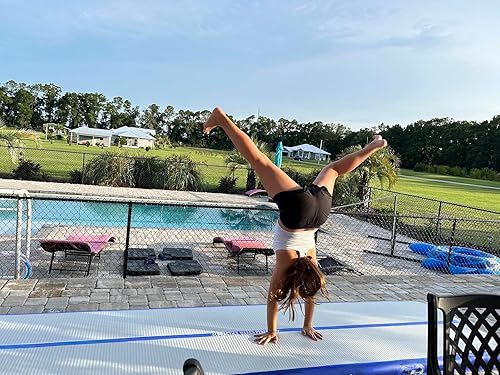 Miniatura 4 de VOFiTNY Tapete de gimnasia multiusos de 6.610131620 pies, resistente pista inflable para el hogar y el gimnasio