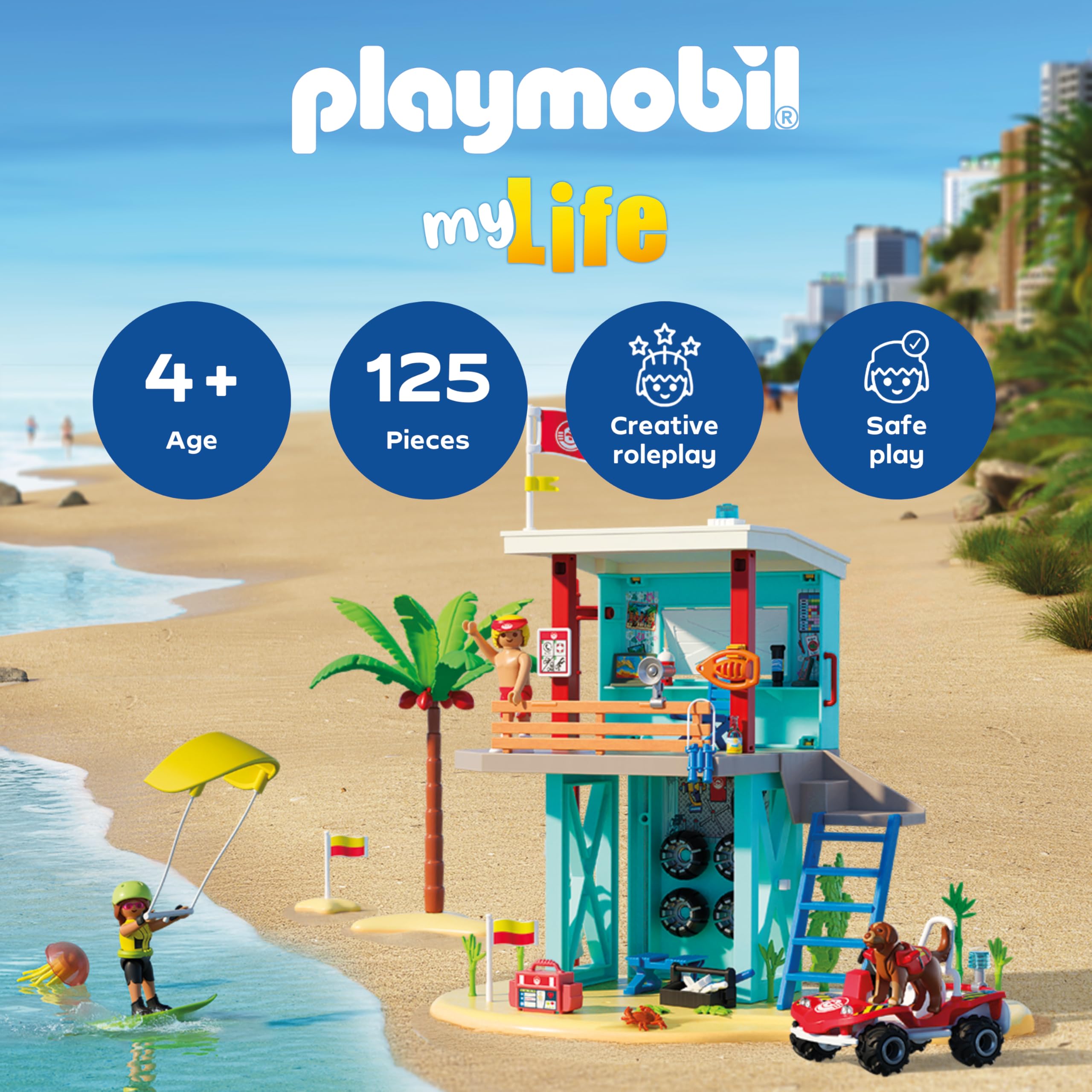 Playmobil | Vacation On The Beach | Family Fun On The Beach | Toy From 4 Years | Gift For Children | Encourages Creativity & Role Play | Beach Adventure With Figures & Accessories | 71906 - View #2