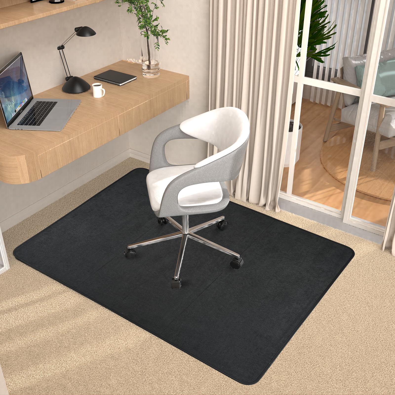 Heavy Duty Office Chair Mats for Carpeted and Hardwood Floor 120 x 90