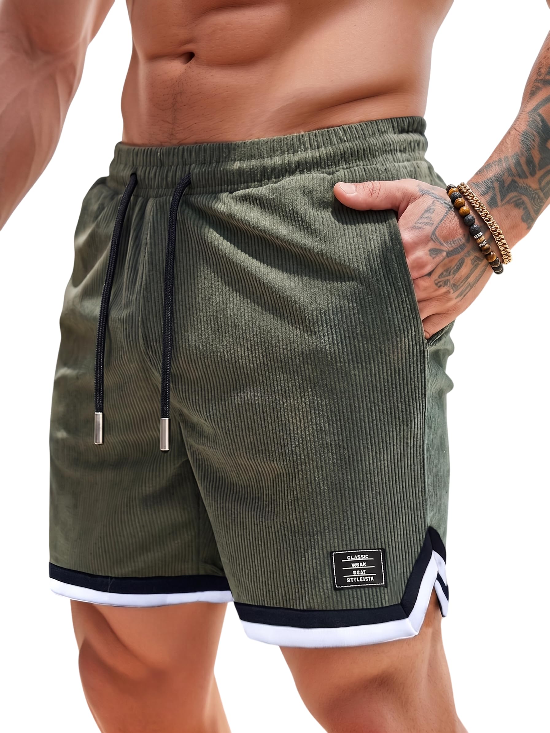 Lymio Men Shorts | Men's Textured Ribbed Casual Shorts with Drawstring | Men's Corduroy Style Lounge Short Pant for Beach, Home & Summer Wear (Packs Also Available) (SSM-S-12-14)-picture-30